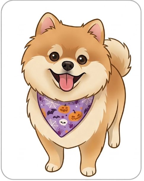 Pomeranian dorado bandana