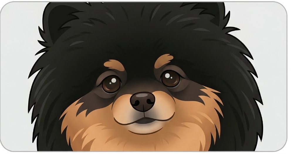 Pomeranian negro cara